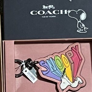 Coach Snoopy Multicolor Keychain NWT